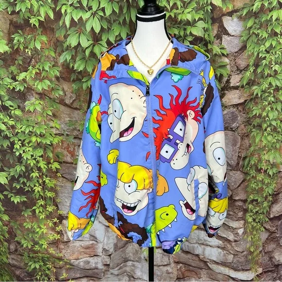 RARE MEMBERS ONLY X RUGRATS Hooded Windbreaker, M - Picture 4 of 16